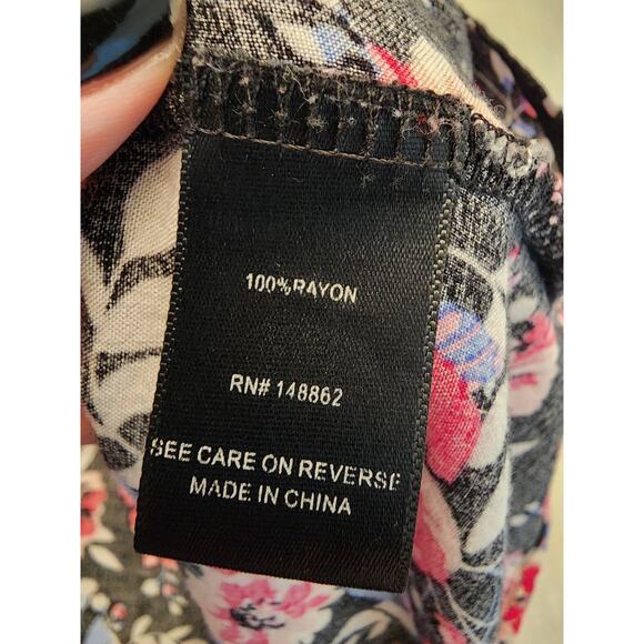 Torrid Spaghetti Strap Floral Dress SZ 2X Lace Up Tie Front - Picture 9 of 10